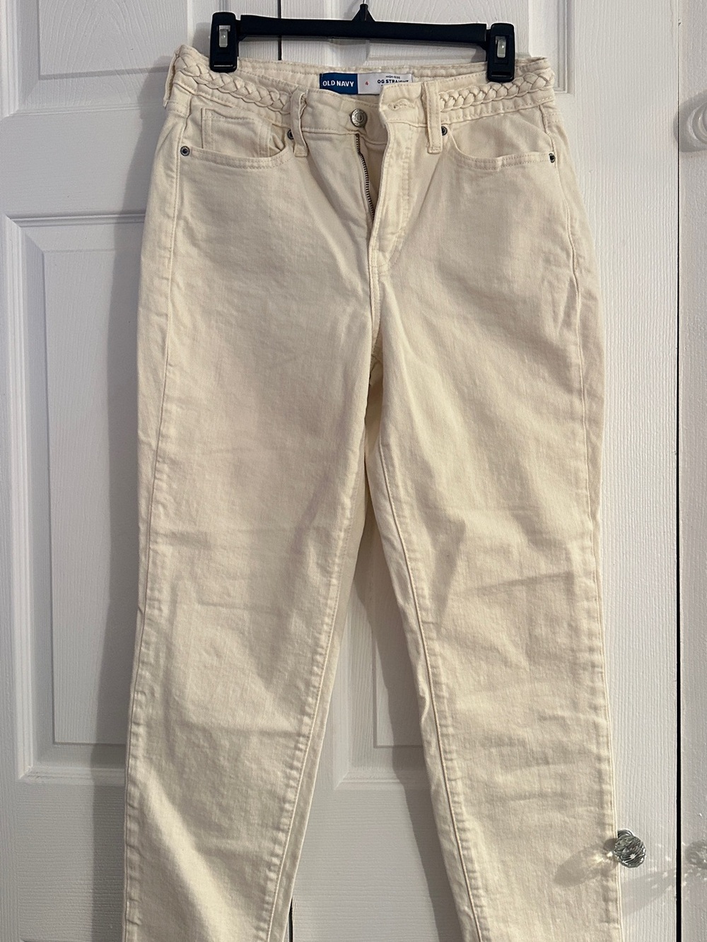 Old Navy Cream Straight-Leg Jeans